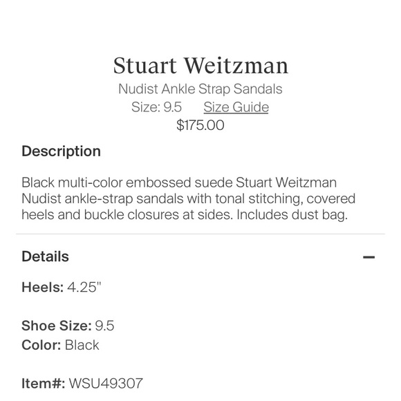 Black multicolor Stuart Weitzman nudist sandal - Picture 8 of 8